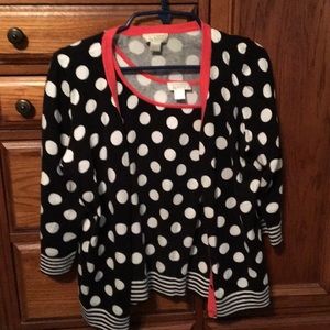 Polk a dot sweater set from Christopher and Banks